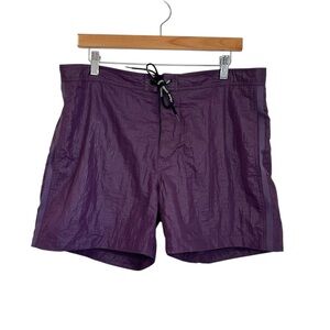 Armani Exchange Mens Swim Trunks Sz Large Plum Night Board Shorts Mesh Liner NEW